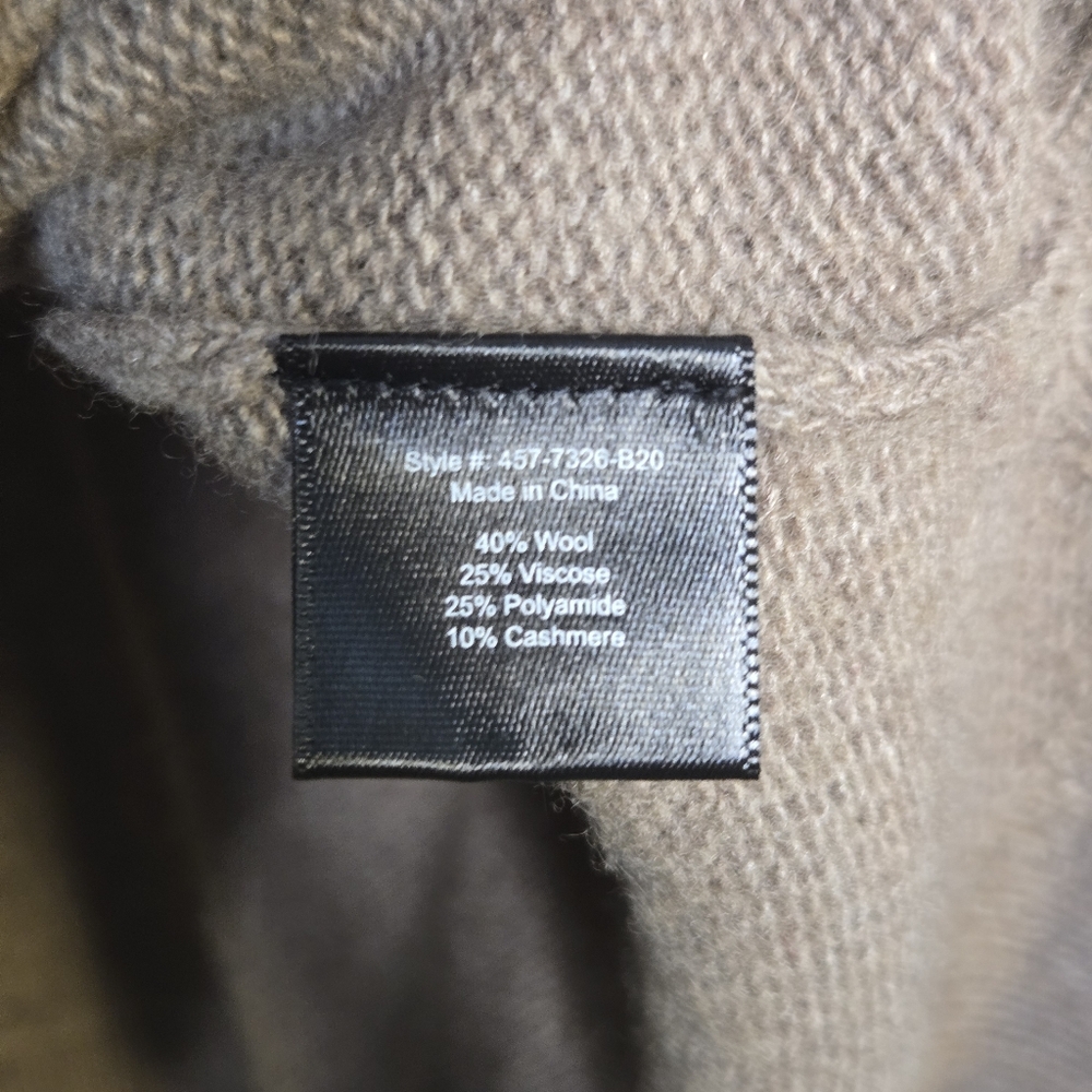 Jenni Kayne Everyday Sweater Taupe Wool Cashmere Blend Quiet Luxury Pullover L - Picture 8 of 10